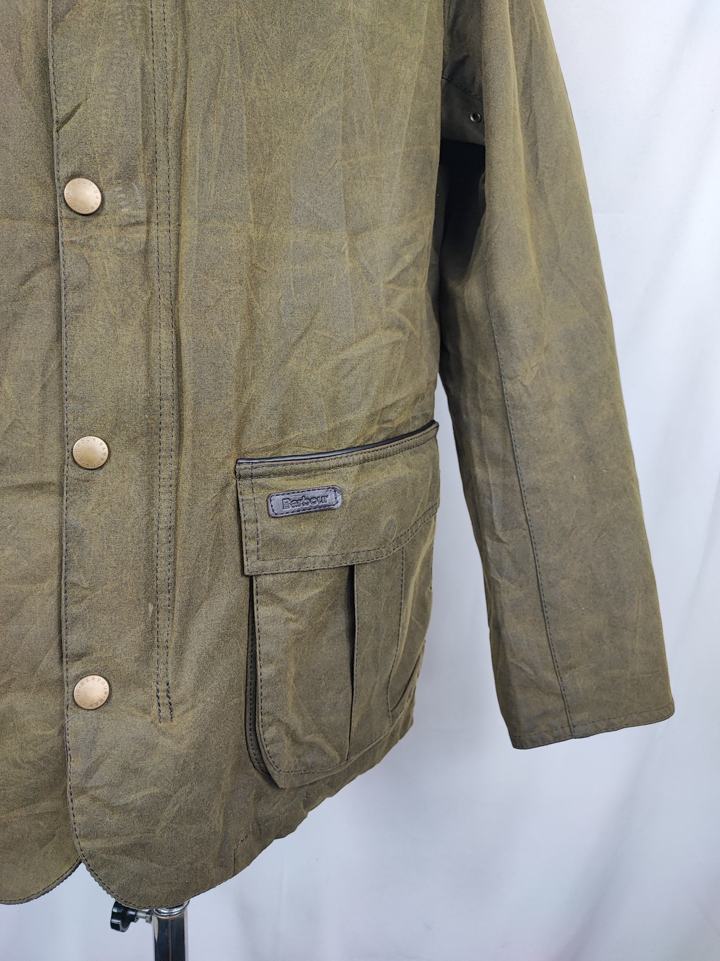 Giacca Barbour Verde oliva cerata Wax Gilpin Large - Man Wax Olive jacket size L