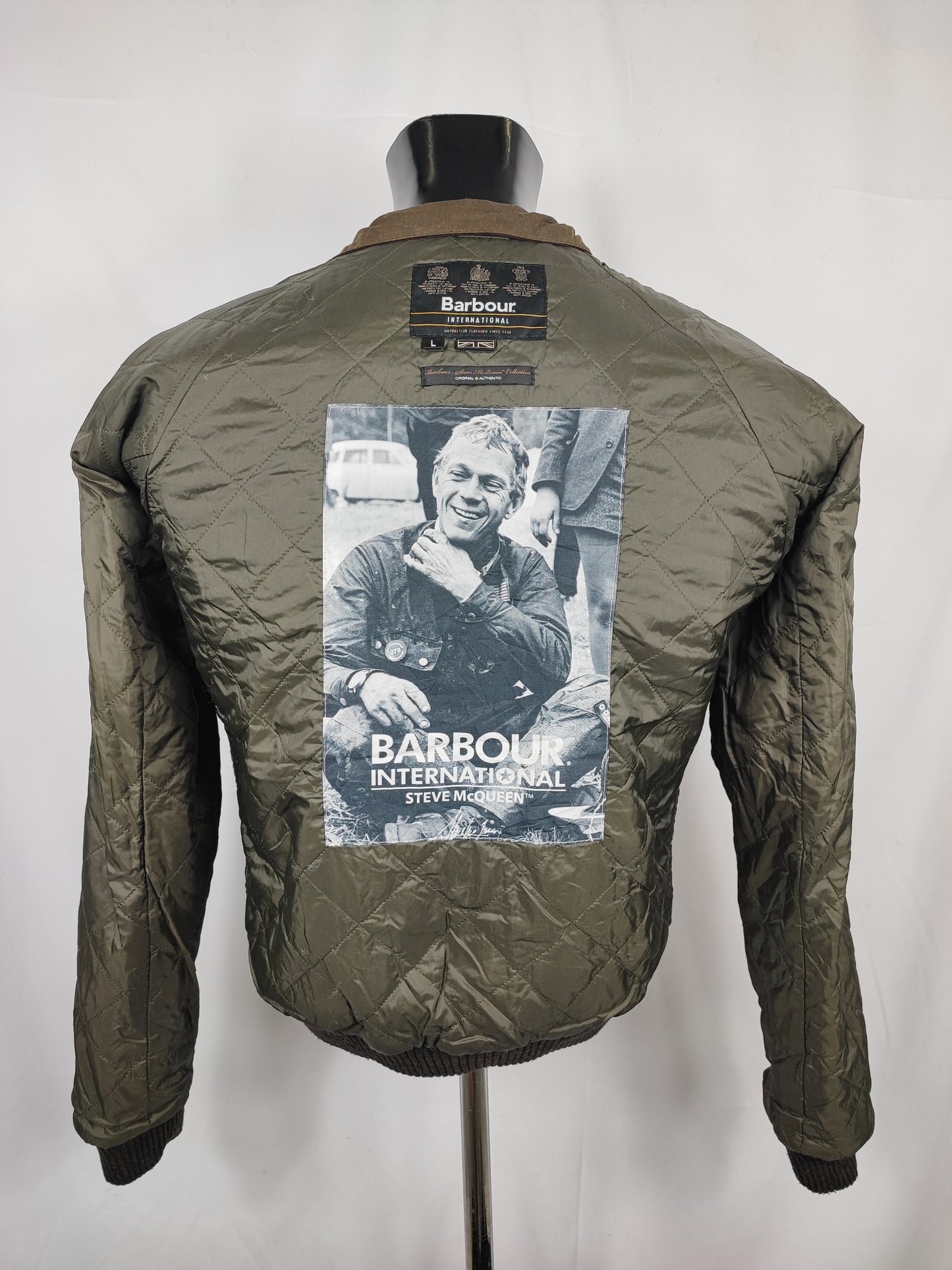Barbour Merchant Steve Mc Queen Verde Large SLIM FIT- Man Green Steve Mc Queen Size Large