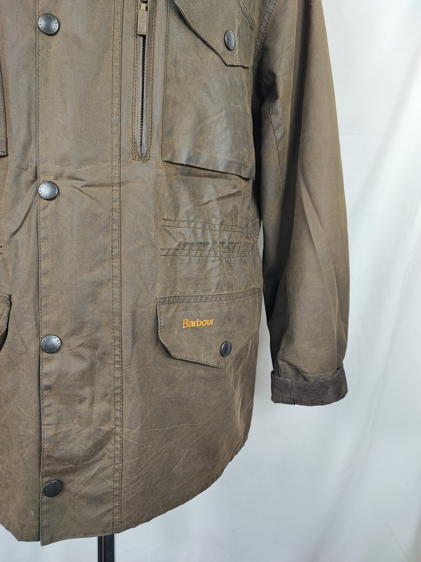RARA Barbour Giacca Sapper uomo verde con stampa Paisley Medium- Man Olive Paisley Sapper Jacket Size M