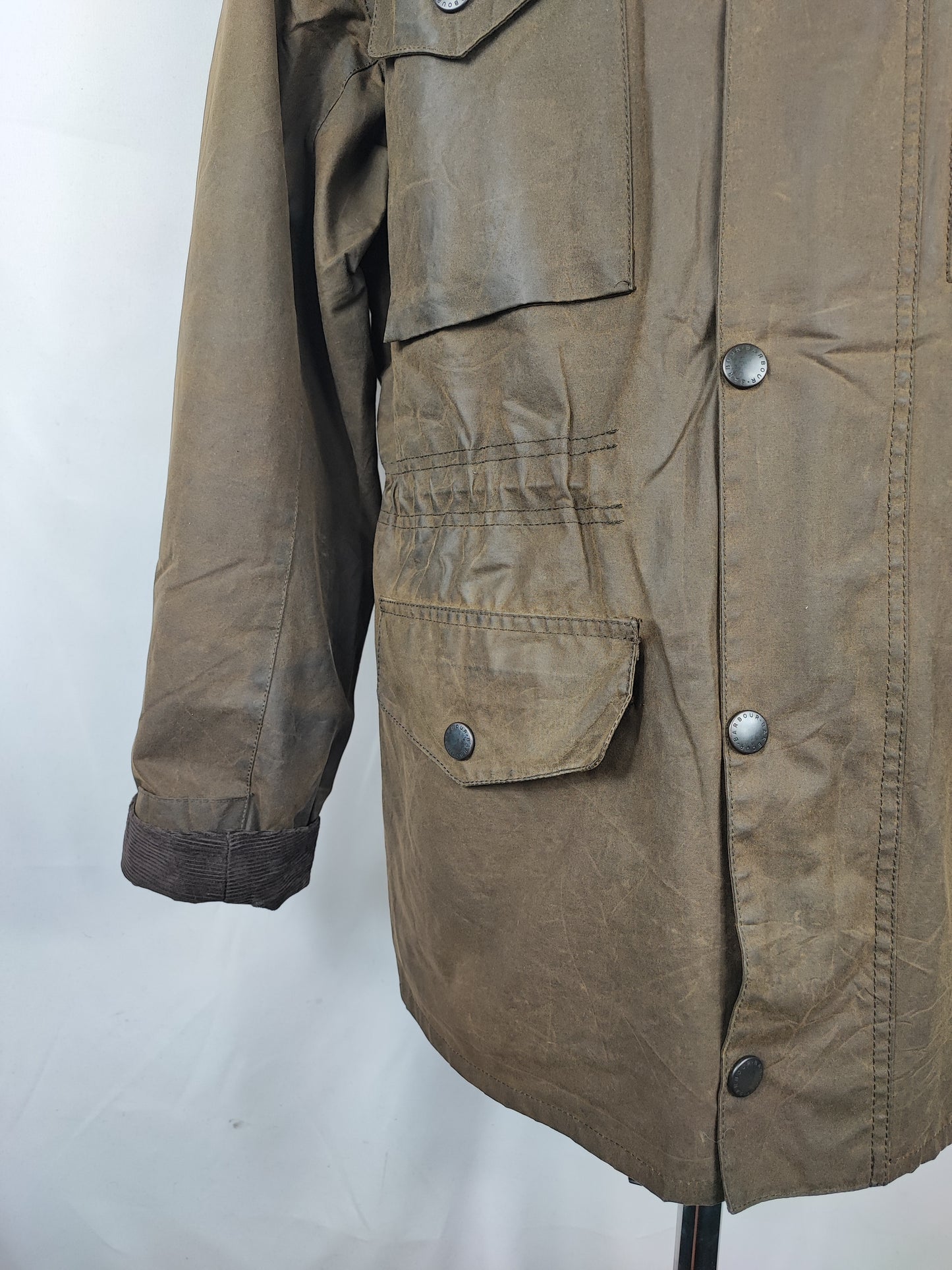 RARA Barbour Giacca Sapper uomo verde con stampa Paisley Medium- Man Olive Paisley Sapper Jacket Size M