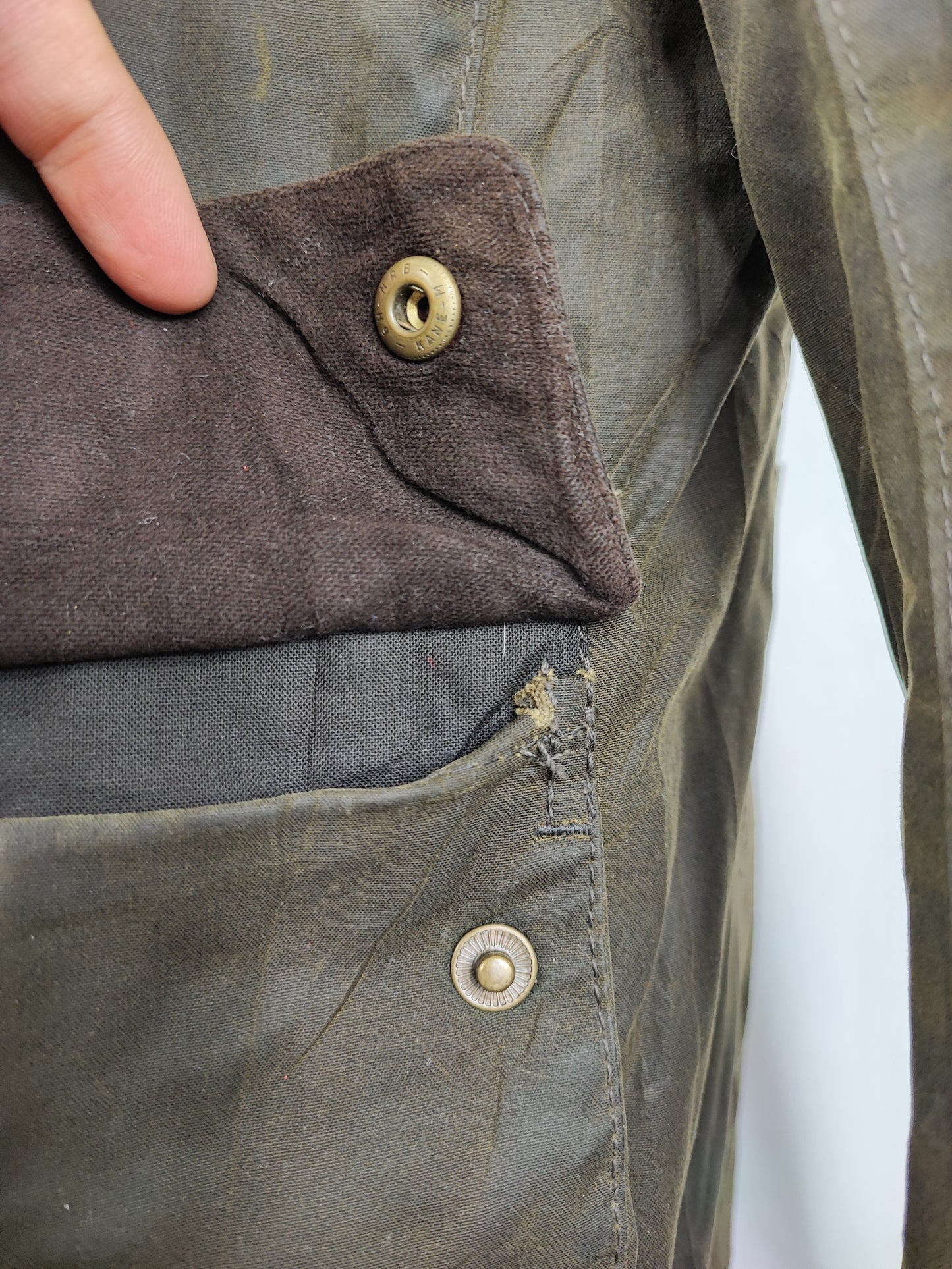 Barbour Giacca uomo Verde Taglia Large Man Olive Waxed Connel Jacket Size Large