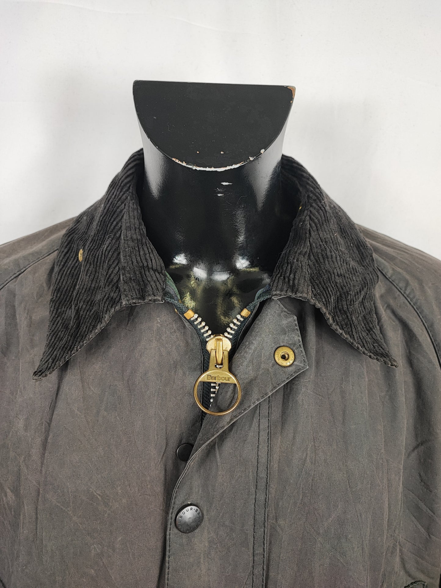 Barbour Bedale Uomo Vintage Nero C44/112 cm Man Bedale waxed Black jacket Size Large