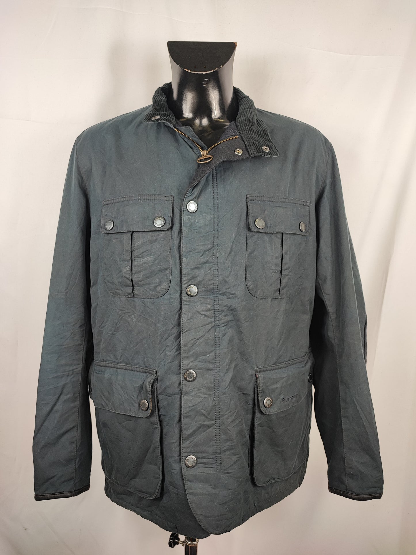 Giacca Barbour cerata da Uomo blu Spynie Jacket Large - Man Navy Wax Spynie Jacket size L