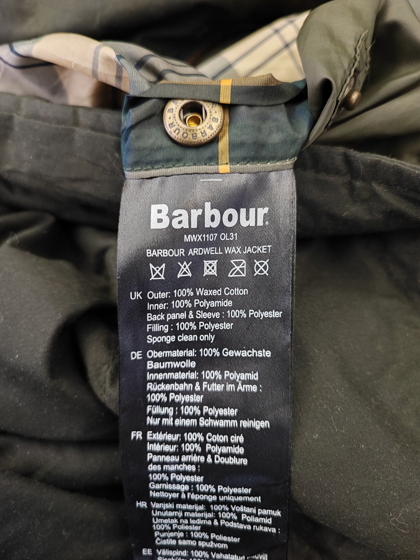Barbour Giacca da uomo Invernale verde Medium Man Wax Green Winter Jacket Size Medium