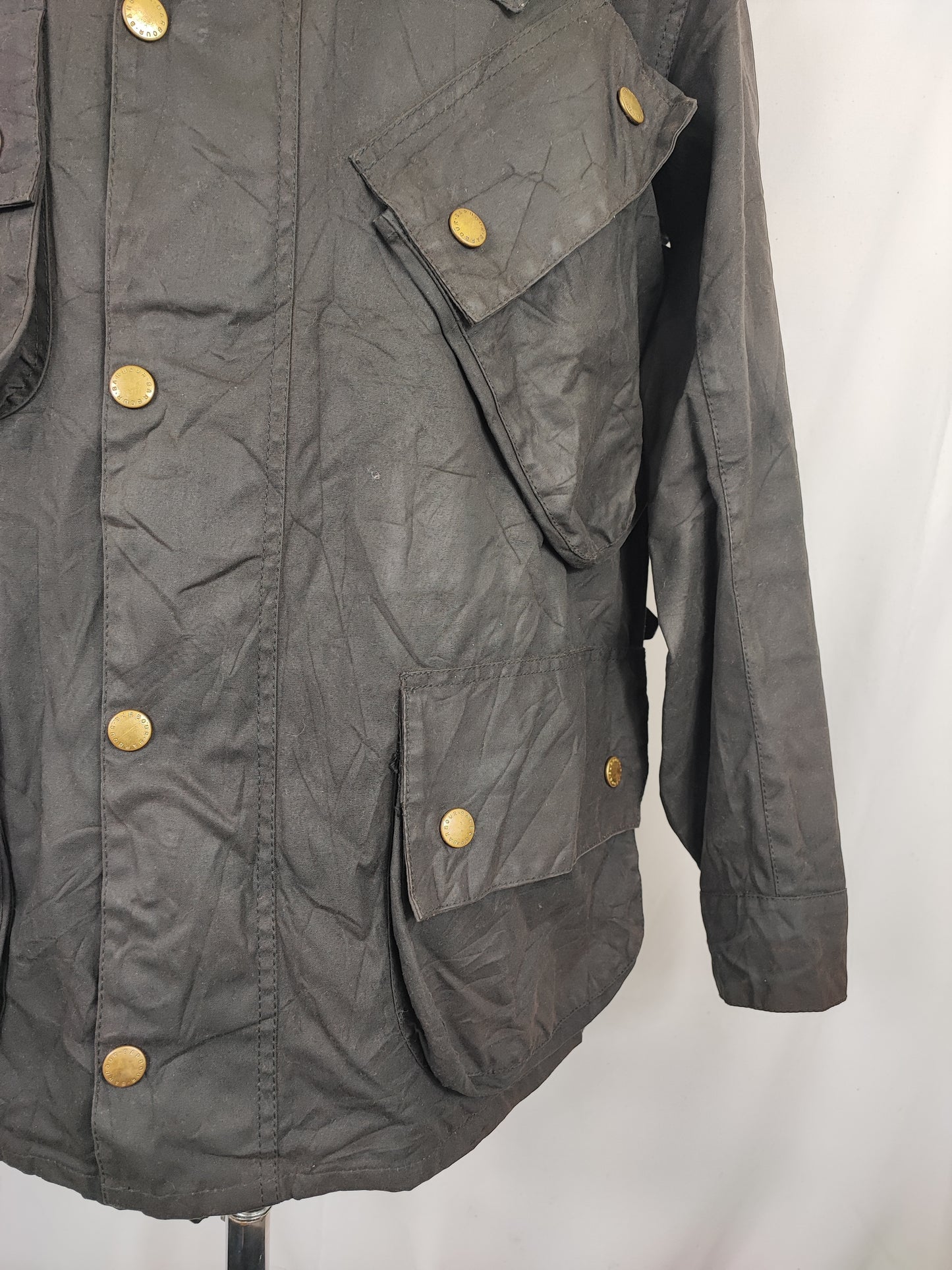 Barbour International nero uomo Large C42/107cm - Black Wax International Jacket C42 Size L