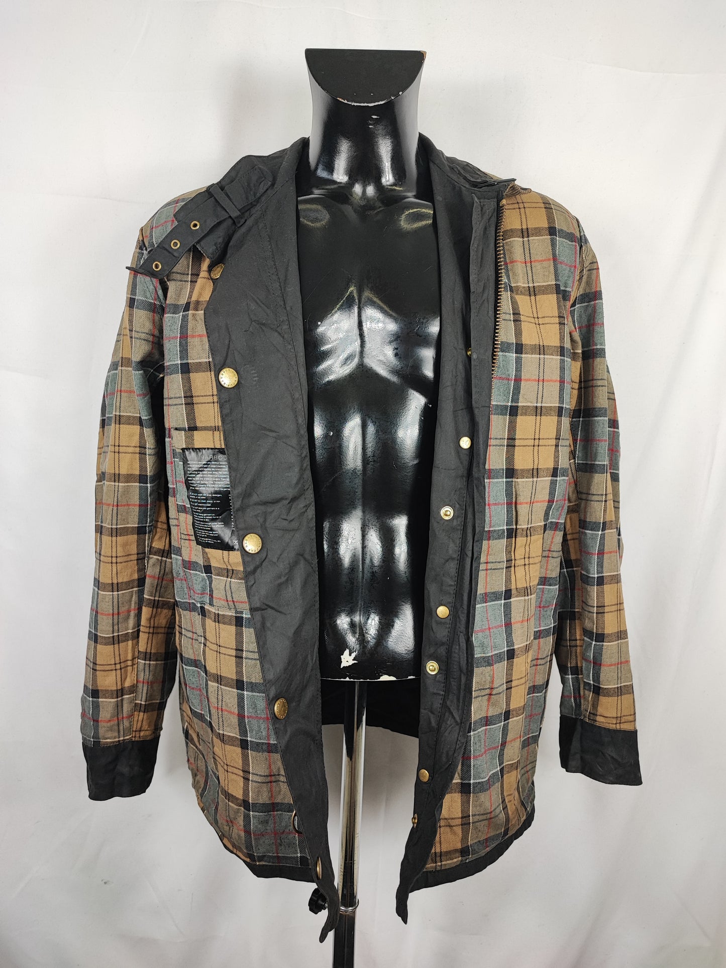 Barbour International nero uomo Large C42/107cm - Black Wax International Jacket C42 Size L