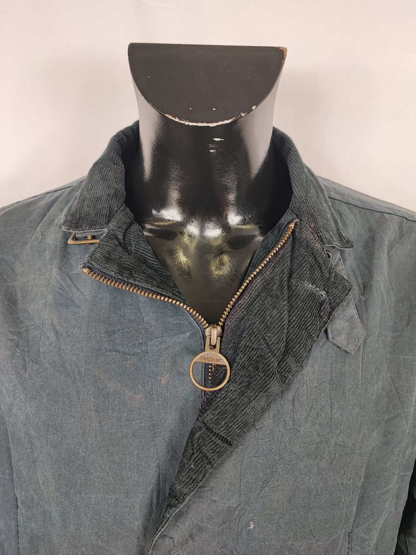 Giacca Barbour Uomo blu cerato Lutz Large- Navy waxed cotton Jacket Size Large