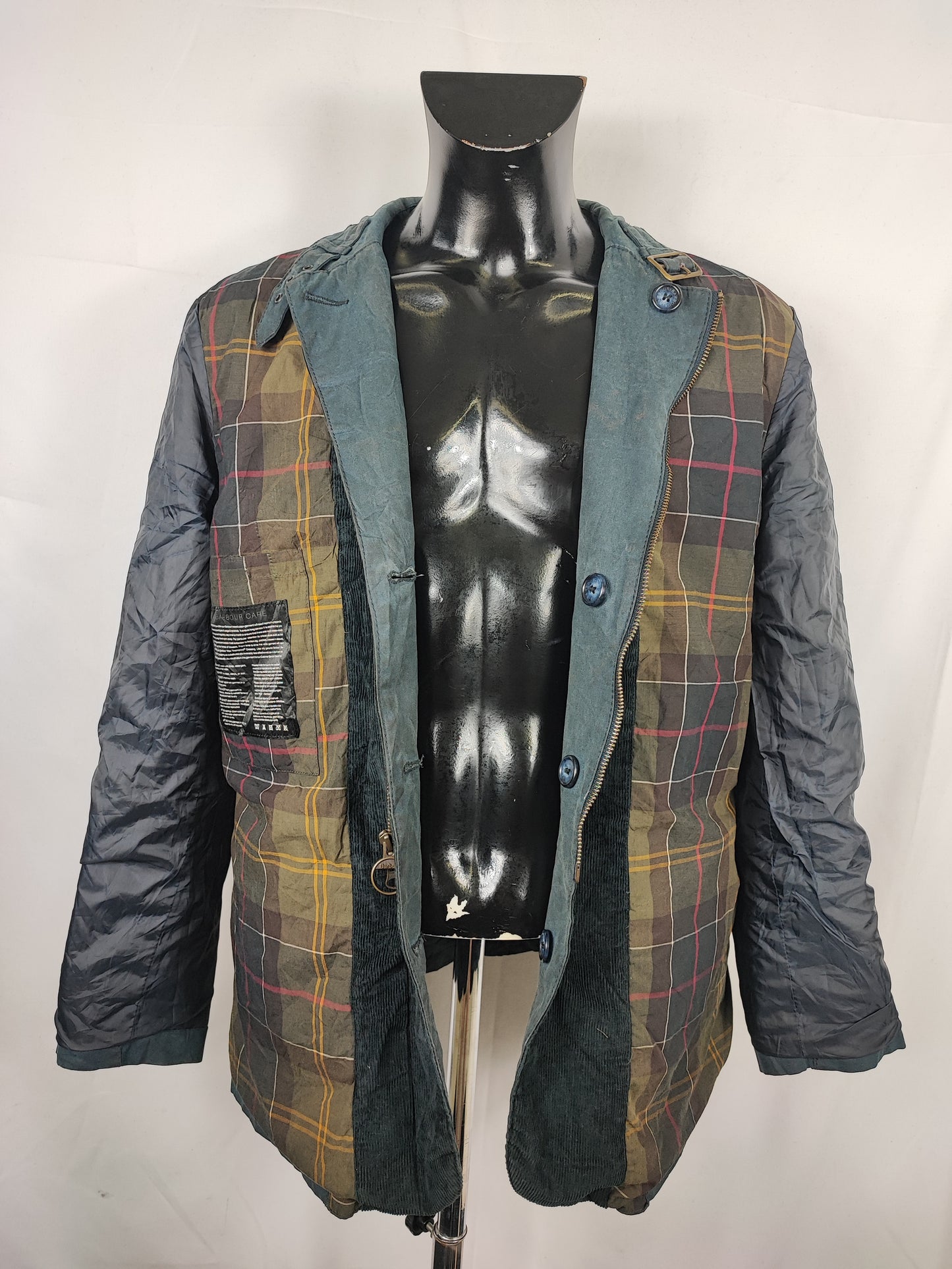 Giacca Barbour Uomo blu cerato Lutz Large- Navy waxed cotton Jacket Size Large