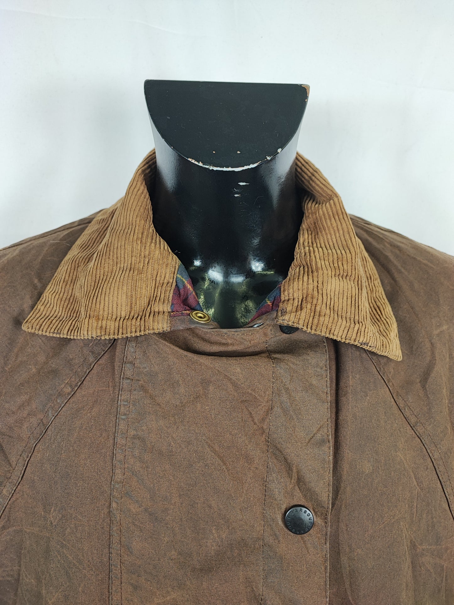 RARO Barbour Backhouse marrone C42/107 cm Riding Brown Wax Jacket Size Large
