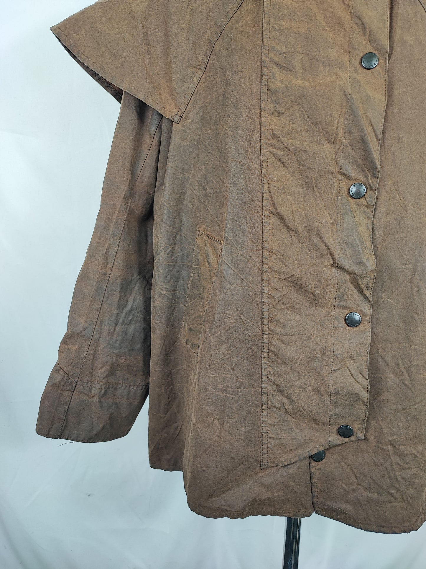 RARO Barbour Backhouse marrone C42/107 cm Riding Brown Wax Jacket Size Large