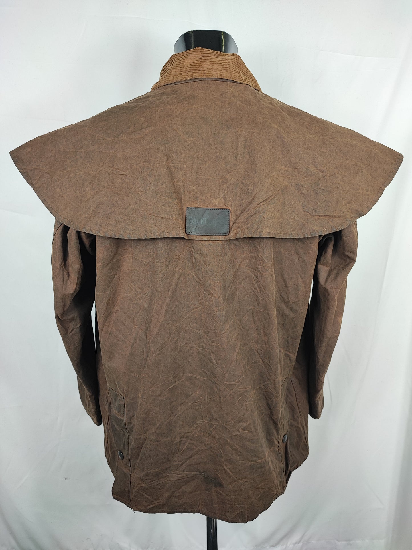 RARO Barbour Backhouse marrone C42/107 cm Riding Brown Wax Jacket Size Large