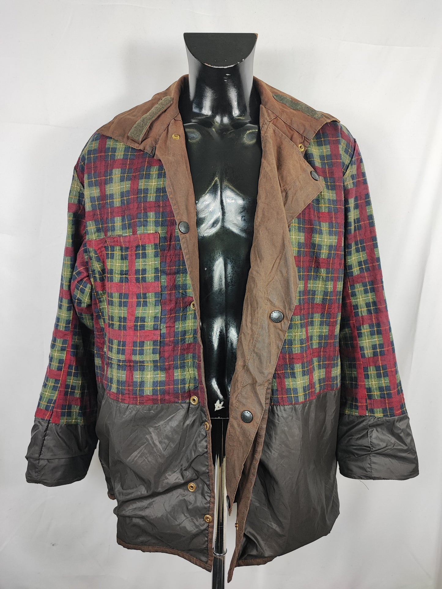 RARO Barbour Backhouse marrone C42/107 cm Riding Brown Wax Jacket Size Large