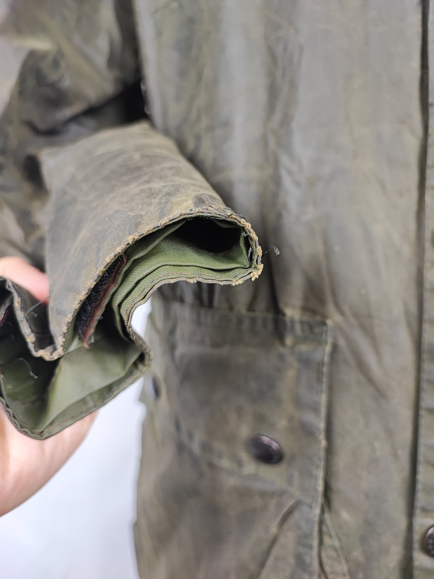 Giacca Barbour Unisex Border verde C36/91cm tg.46 - Green Wax Border Jacket Size Small C36