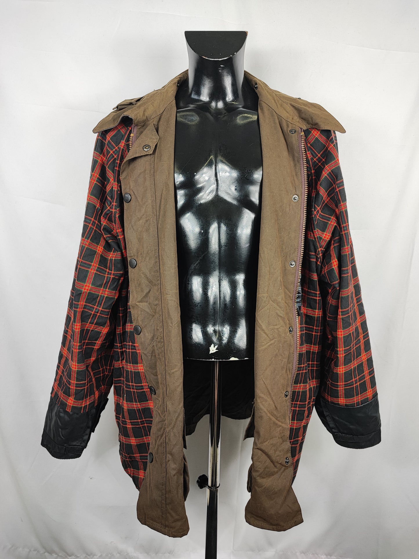 Barbour Giacca Beaufort vintage verde oliva C50/127cm - Olive Beaufort Waxed jacket size XXLarge