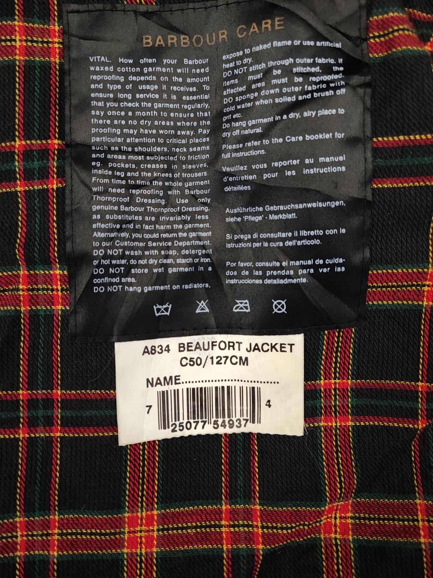 Barbour Giacca Beaufort vintage verde oliva C50/127cm - Olive Beaufort Waxed jacket size XXLarge