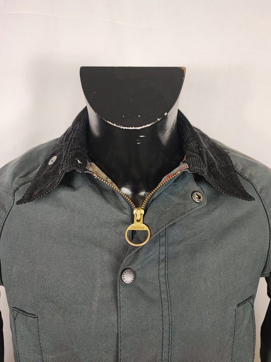 Barbour Giacca Beaufort vintage blu da bambino taglia L Navy Wax Beaufort Jacket for kid size XL