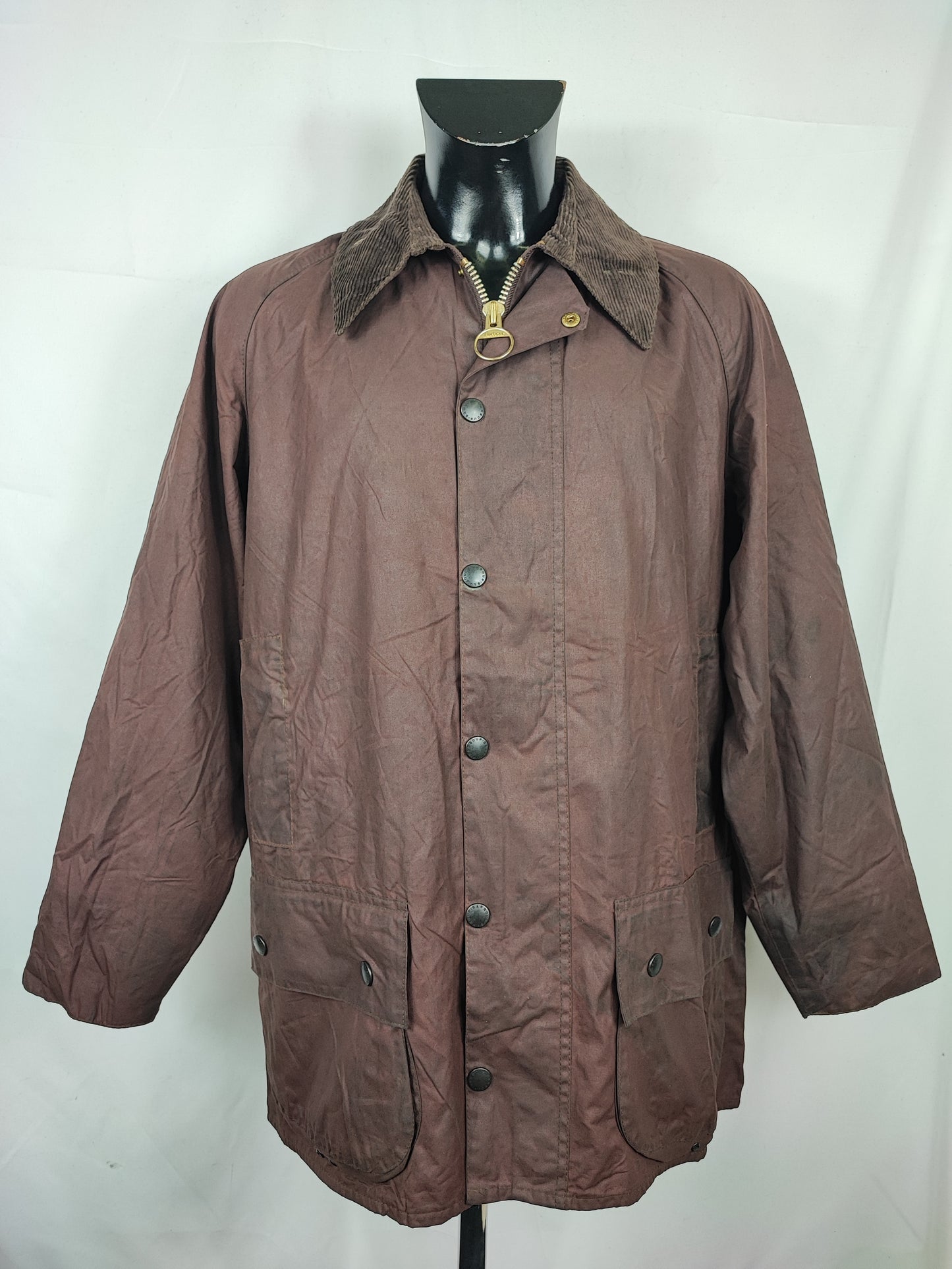 Barbour Giacca Beaufort vintage marrone C42/107 cm - Brown Beaufort Waxed jacket large