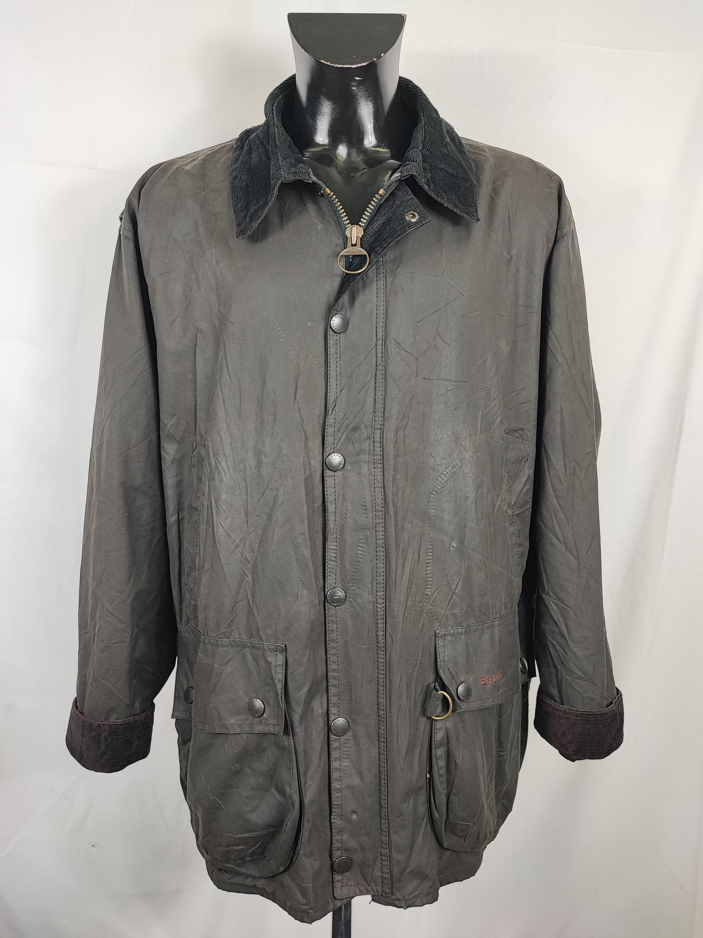 Giacca Barbour Fontainbleau nera C48/122 cm - Man Black waxed Fontainbleau jacket size XL