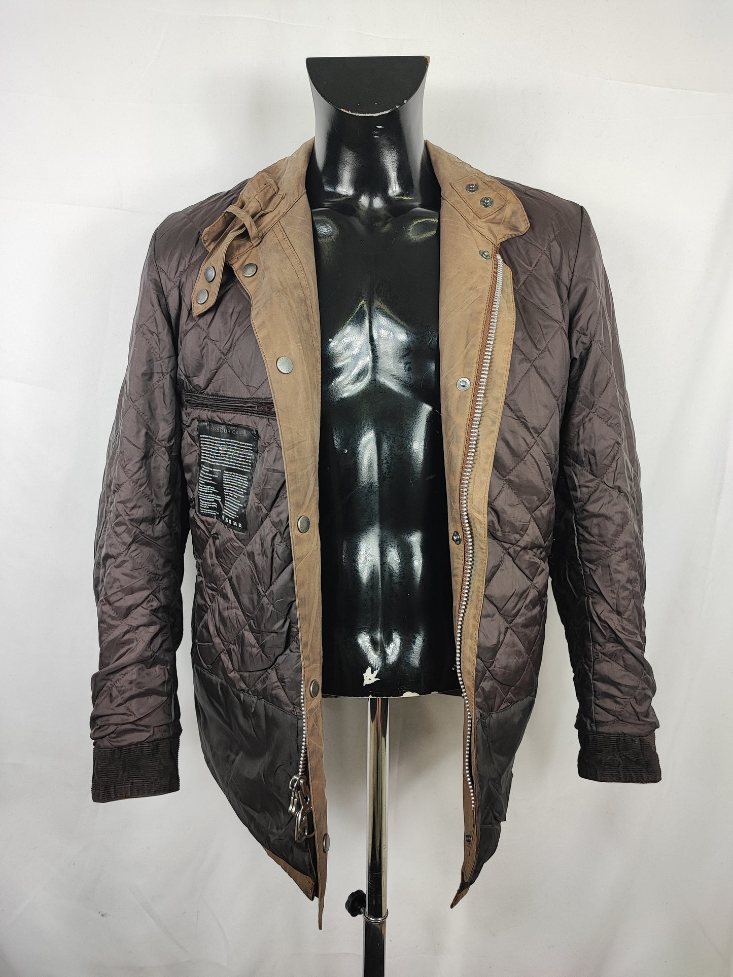 Giacca Barbour International Duke Marrone M - Man Brown Duke wax Jacket Size Medium