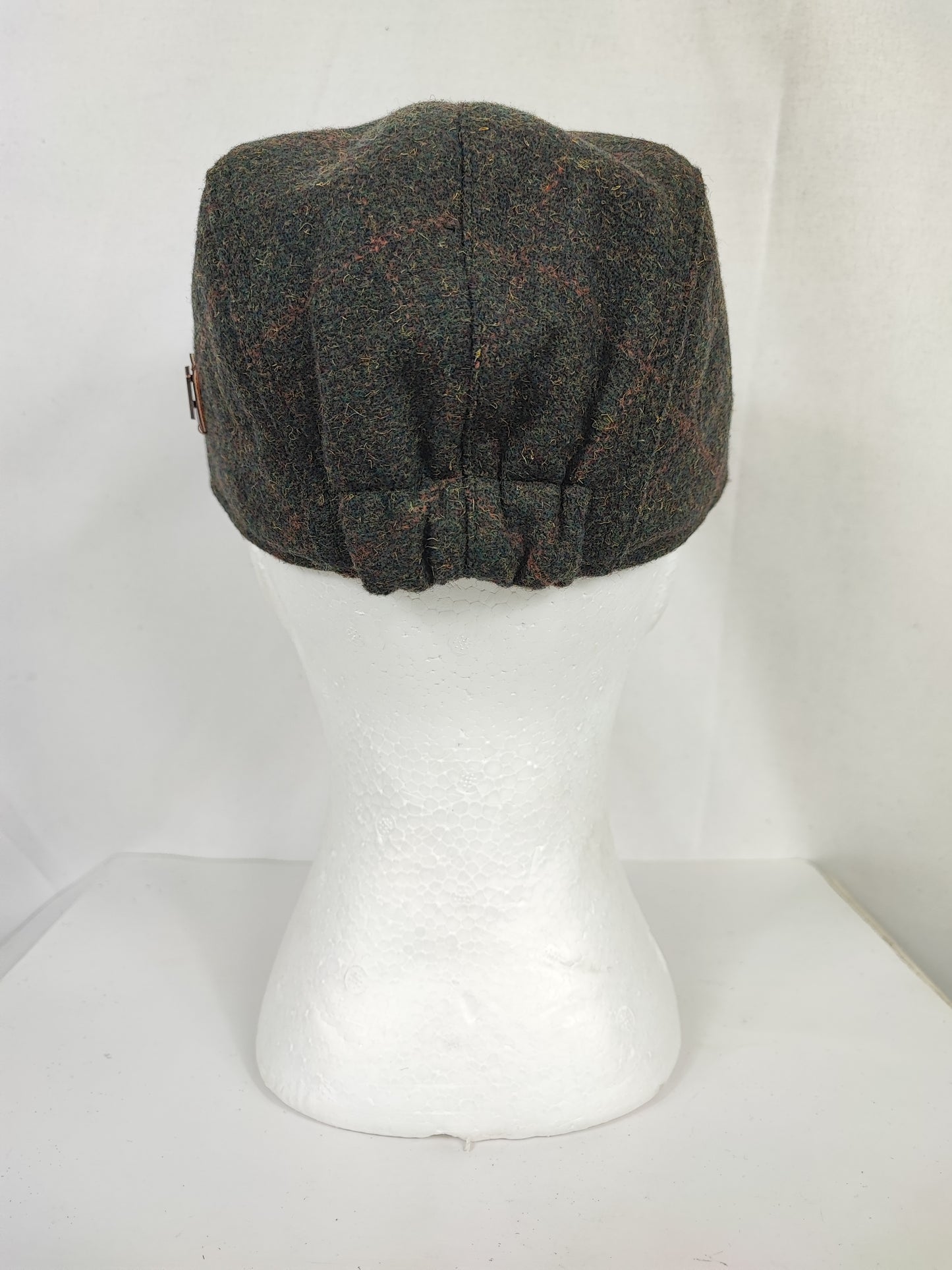 Coppola nuova inglese in lana verde scuro in tweed - New English Green Wool Flat cap One size