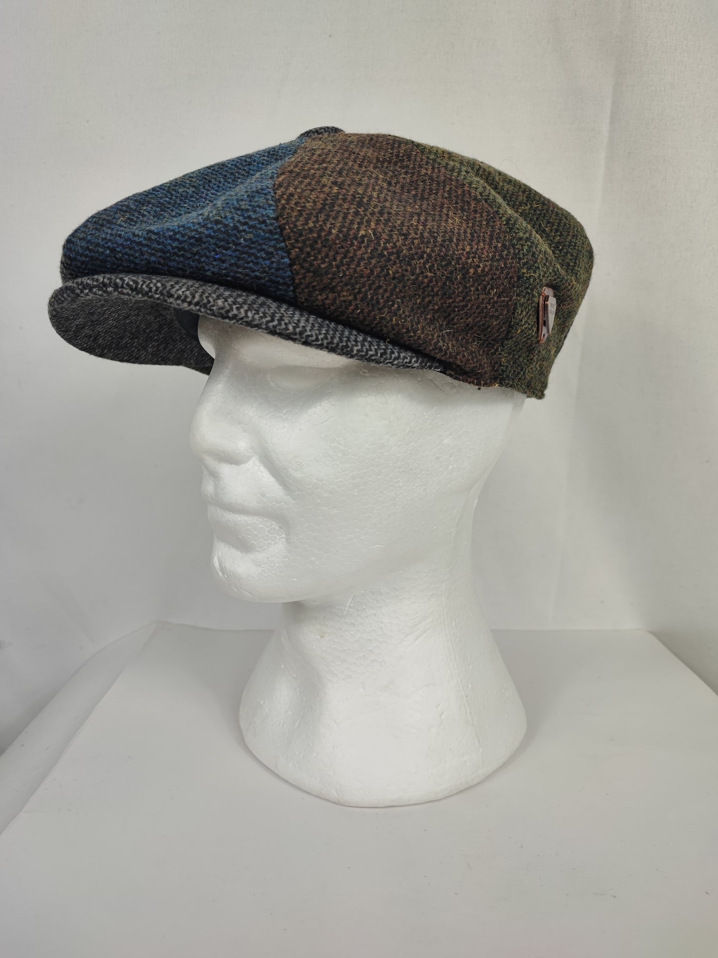Coppola nuova inglese in lana a otto spicchi multicolore - Eight panel wool multicolor cap