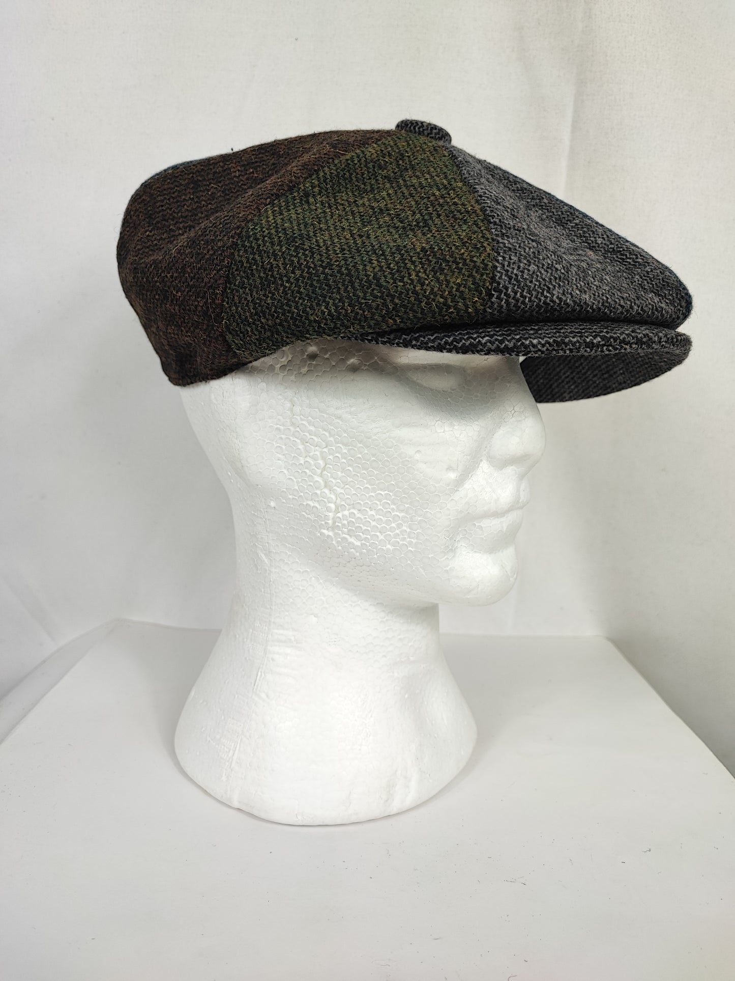 Coppola nuova inglese in lana a otto spicchi multicolore - Eight panel wool multicolor cap