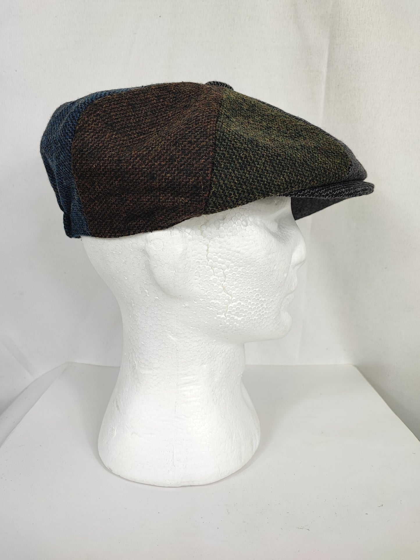 Coppola nuova inglese in lana a otto spicchi multicolore - Eight panel wool multicolor cap