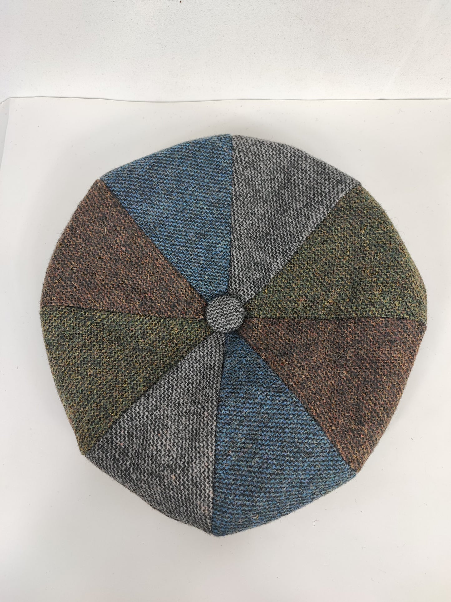 Coppola nuova inglese in lana a otto spicchi multicolore - Eight panel wool multicolor cap