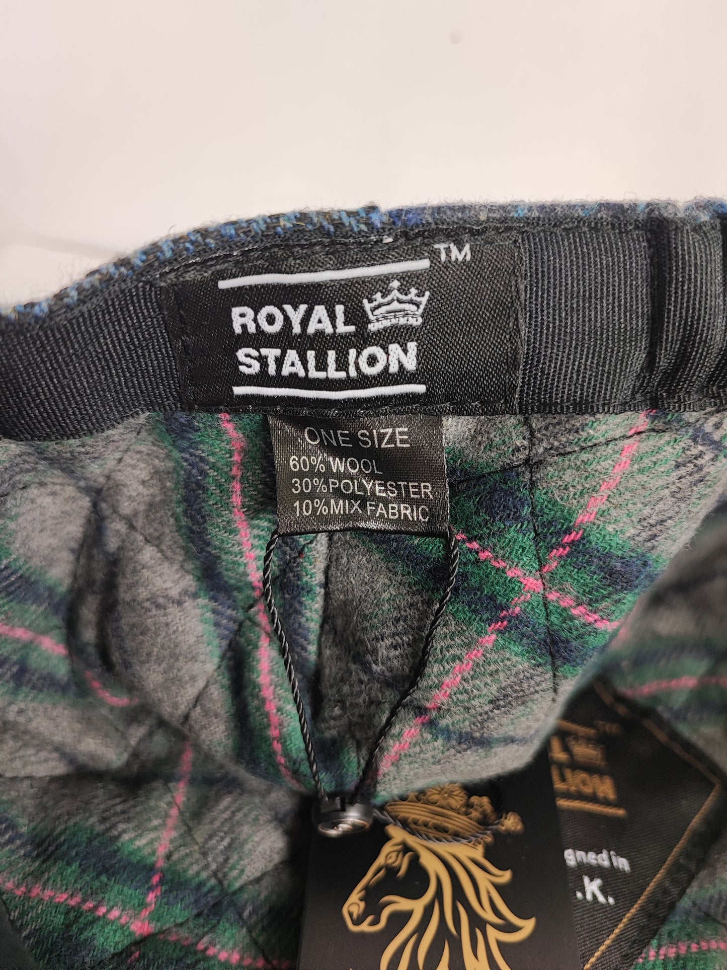 Coppola nuova inglese in lana a otto spicchi con patch di colore blu - Eight panel wool navy cap