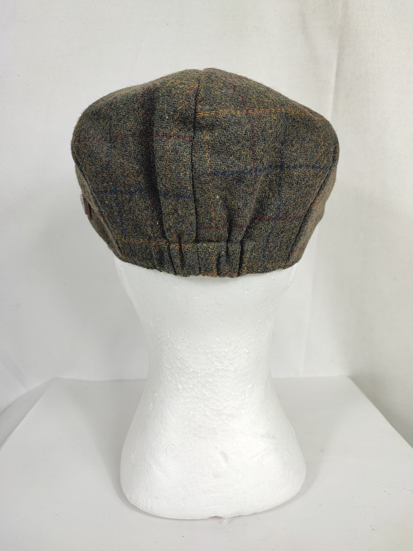 Coppola nuova inglese in lana a otto spicchi verde in tweed - Eight panel wool green cap