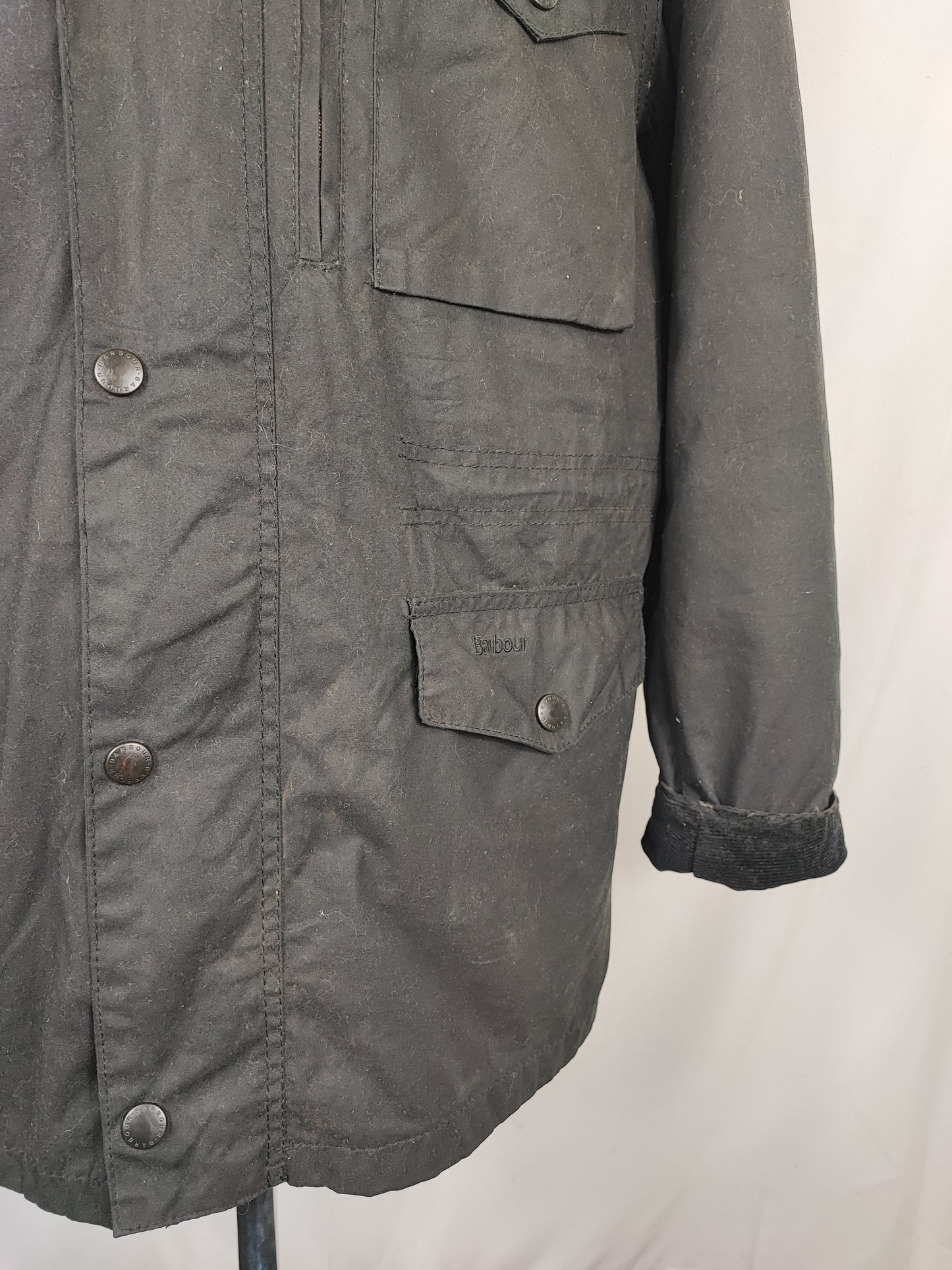 Barbour Giacca uomo nera Large Sapper Jacket Black Waxed Sapper Jacket Size L
