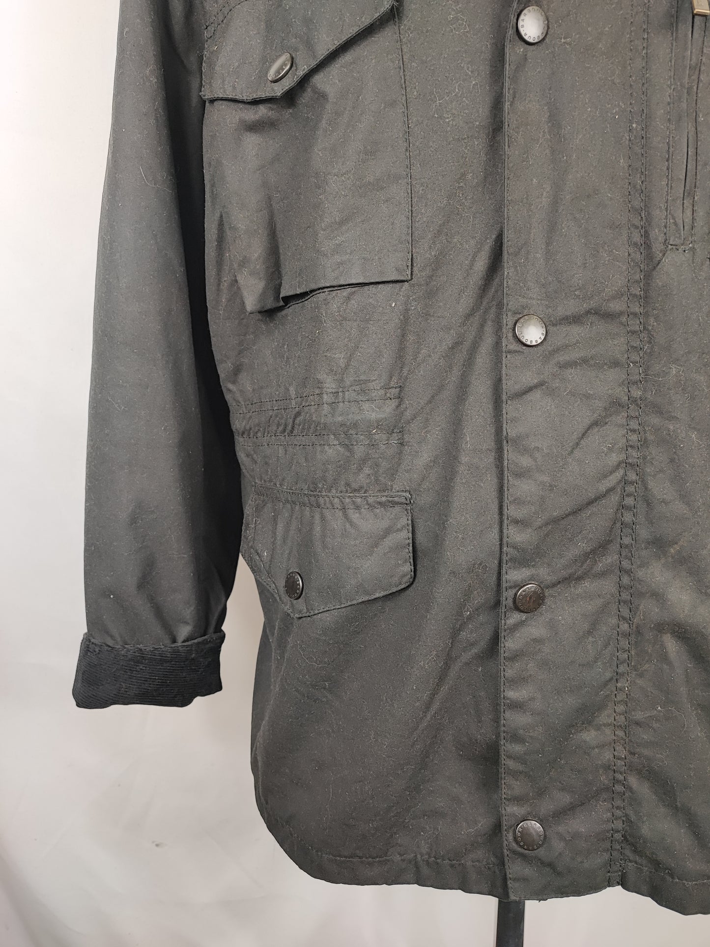 Barbour Giacca uomo nera Large Sapper Jacket Black Waxed Sapper Jacket Size L