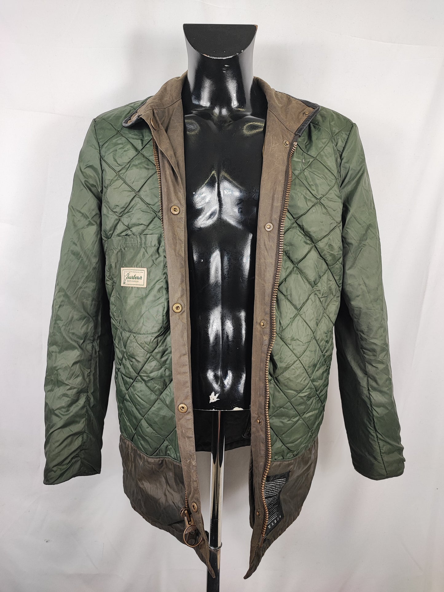 Giacca Barbour Verde Uomo cerato Medium - Man Olive hartlington wax jacket Size Medium