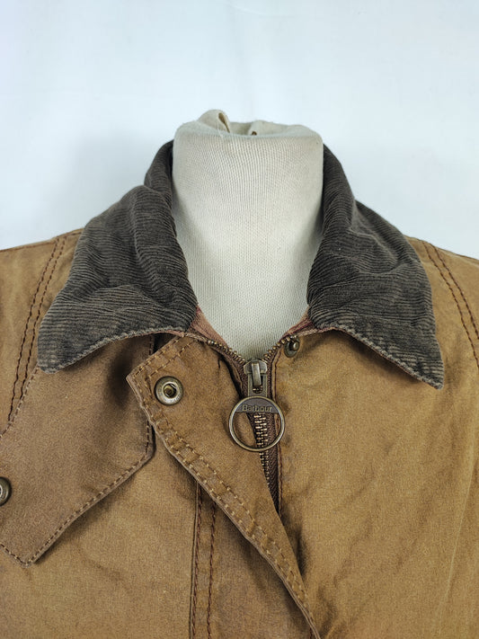 Giacca Barbour donna beige Vintage Beadnell Uk 12 Medium-Lady Sand Vintage Beadnell M
