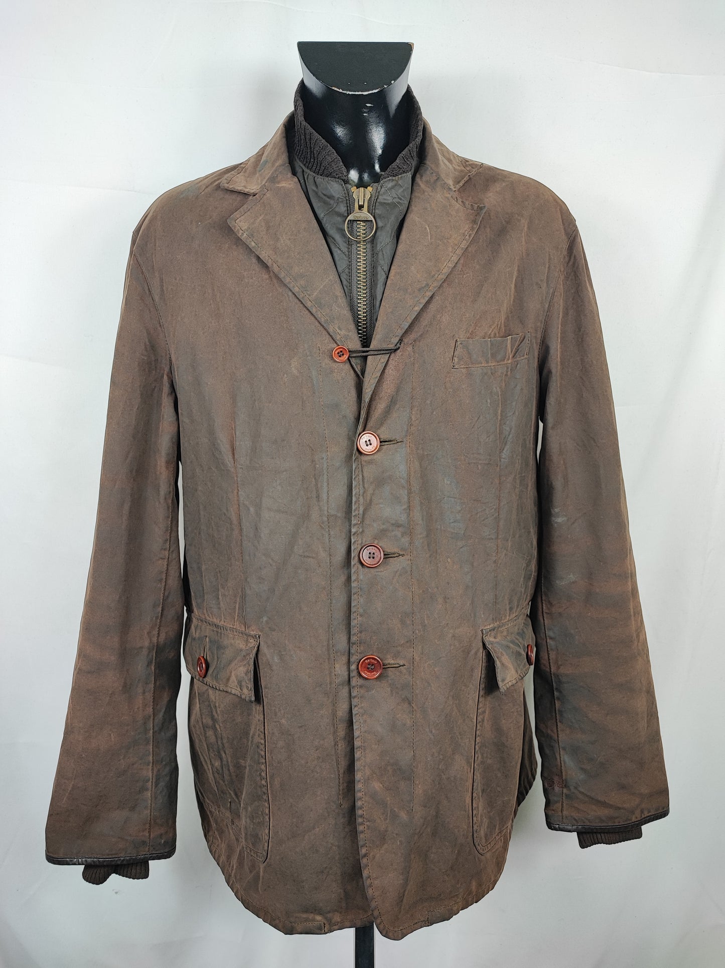 Giacca Barbour Uomo marrone blazer XXL - Brown waxed Lumley riding blazer Jacket Size XXLarge