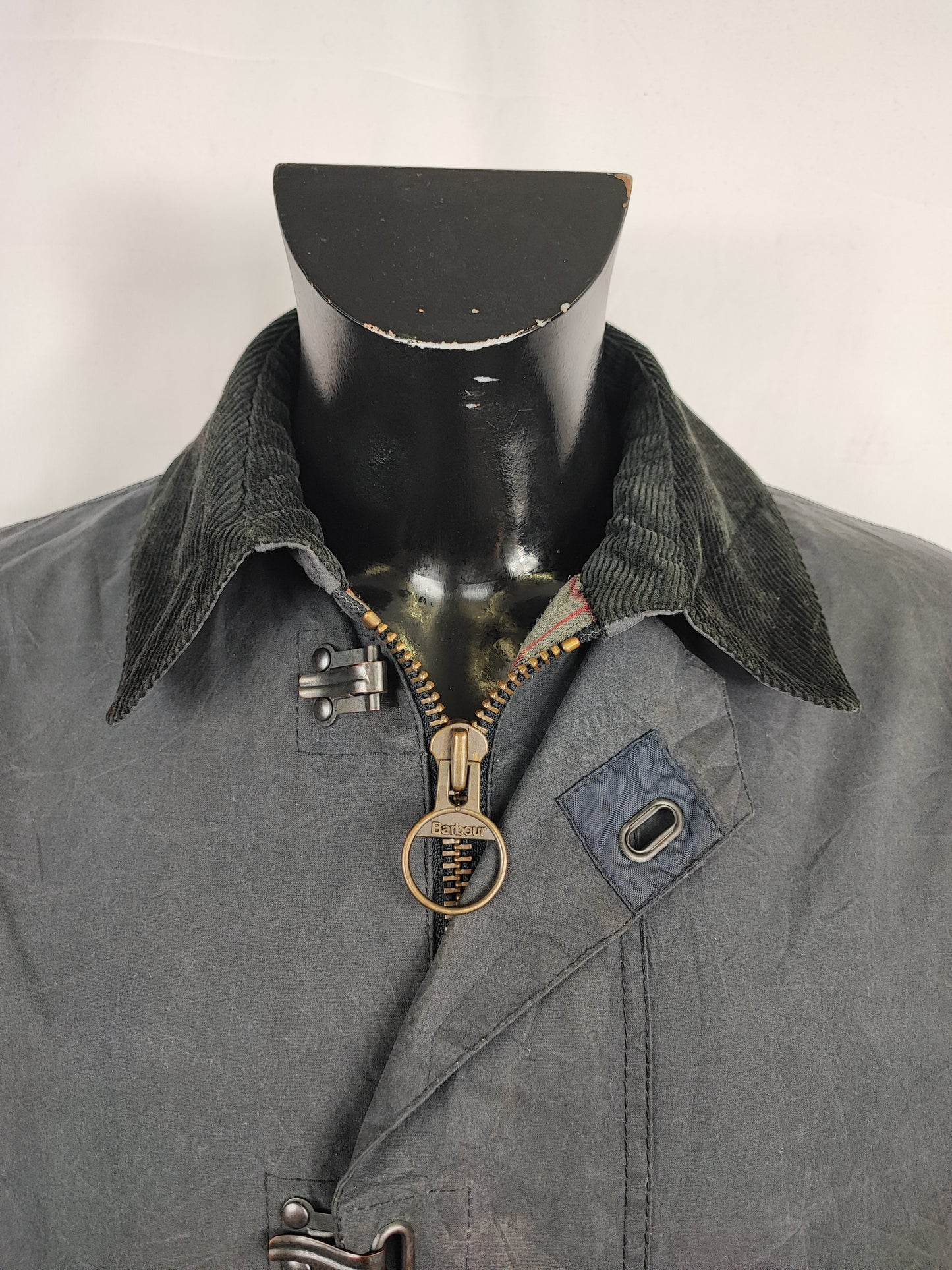 Giacca Barbour da uomo Blu notte Medium-Man Navy Wax Hurst Jacket Size M