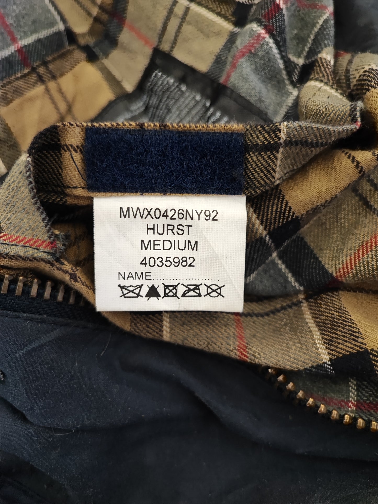 Giacca Barbour da uomo Blu notte Medium-Man Navy Wax Hurst Jacket Size M