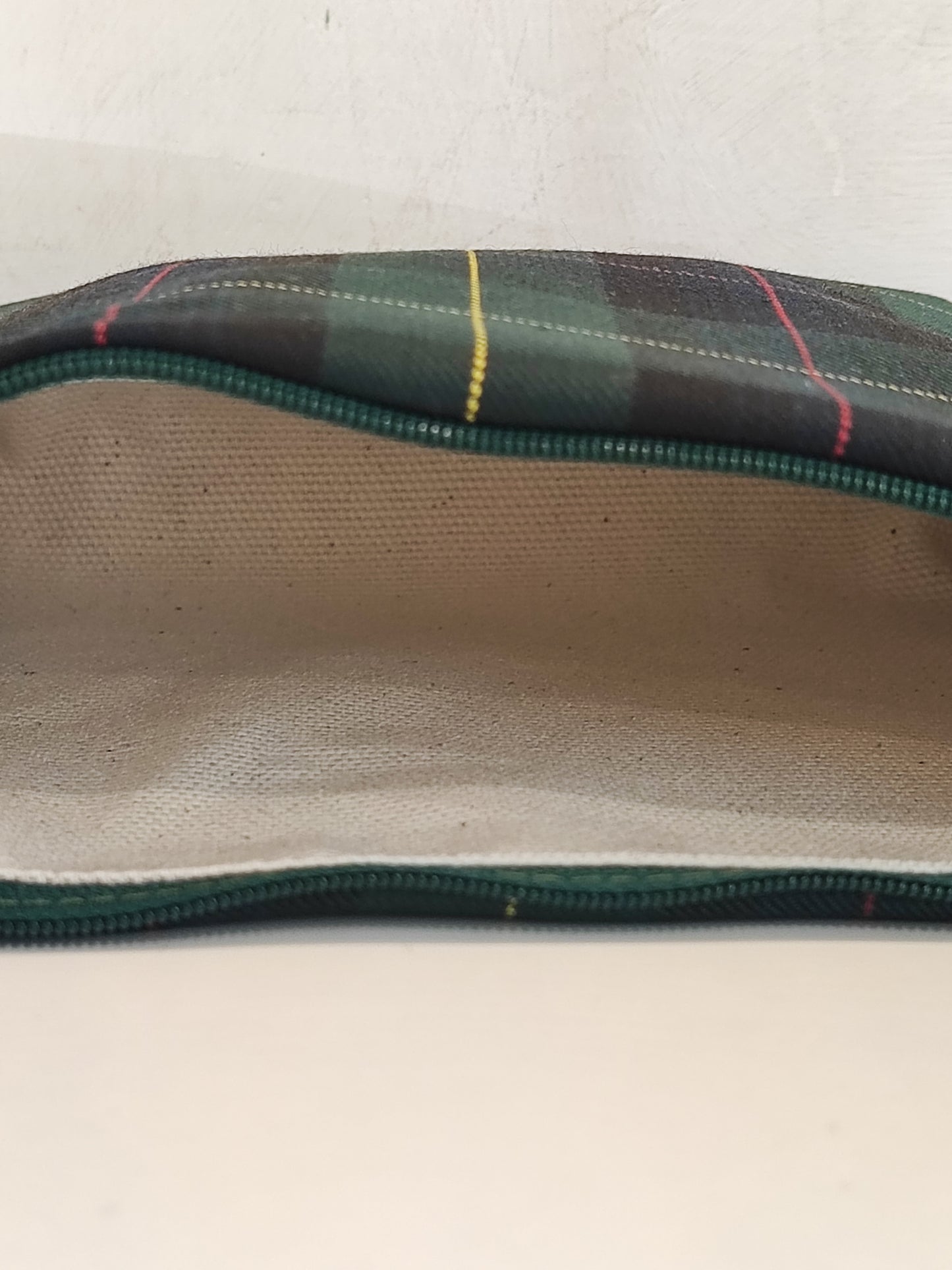 Pochette media in cotone in Tartan Black Watch