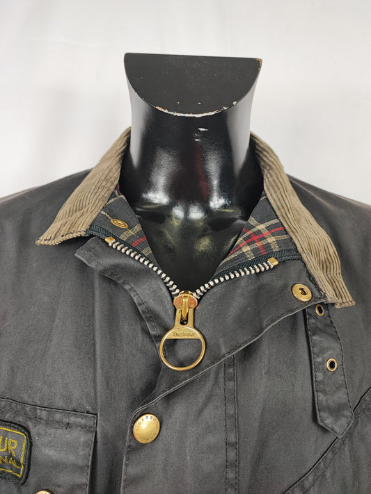 Barbour International nero uomo Medium C40/102cm - Man Black Wax International Jacket C40 Size M