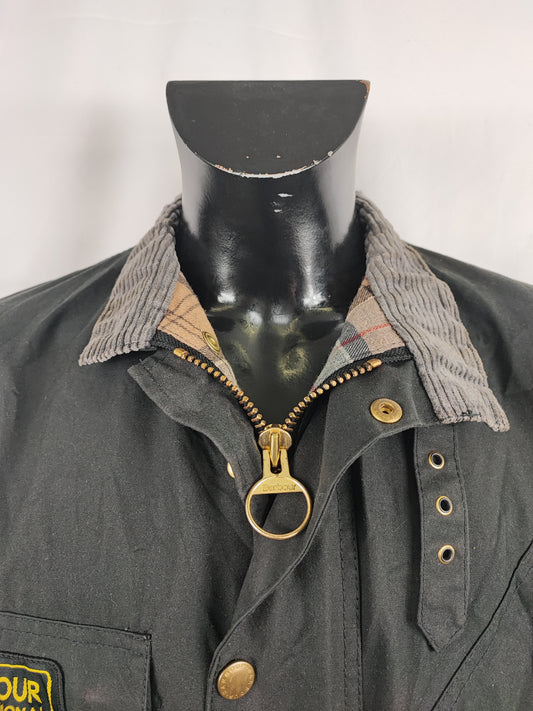 Barbour International nero uomo Medium C40/102cm - Man Black Wax International Jacket C40 Size M
