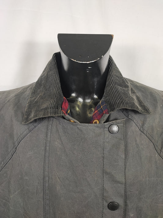 RARO Cappotto Barbour Stockman Nero Lungo C38 Man Black wax Long Coat Size Medium