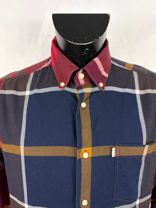 Camicia Barbour da uomo rosso in tartan in cotone taglia Medium - Shop In London