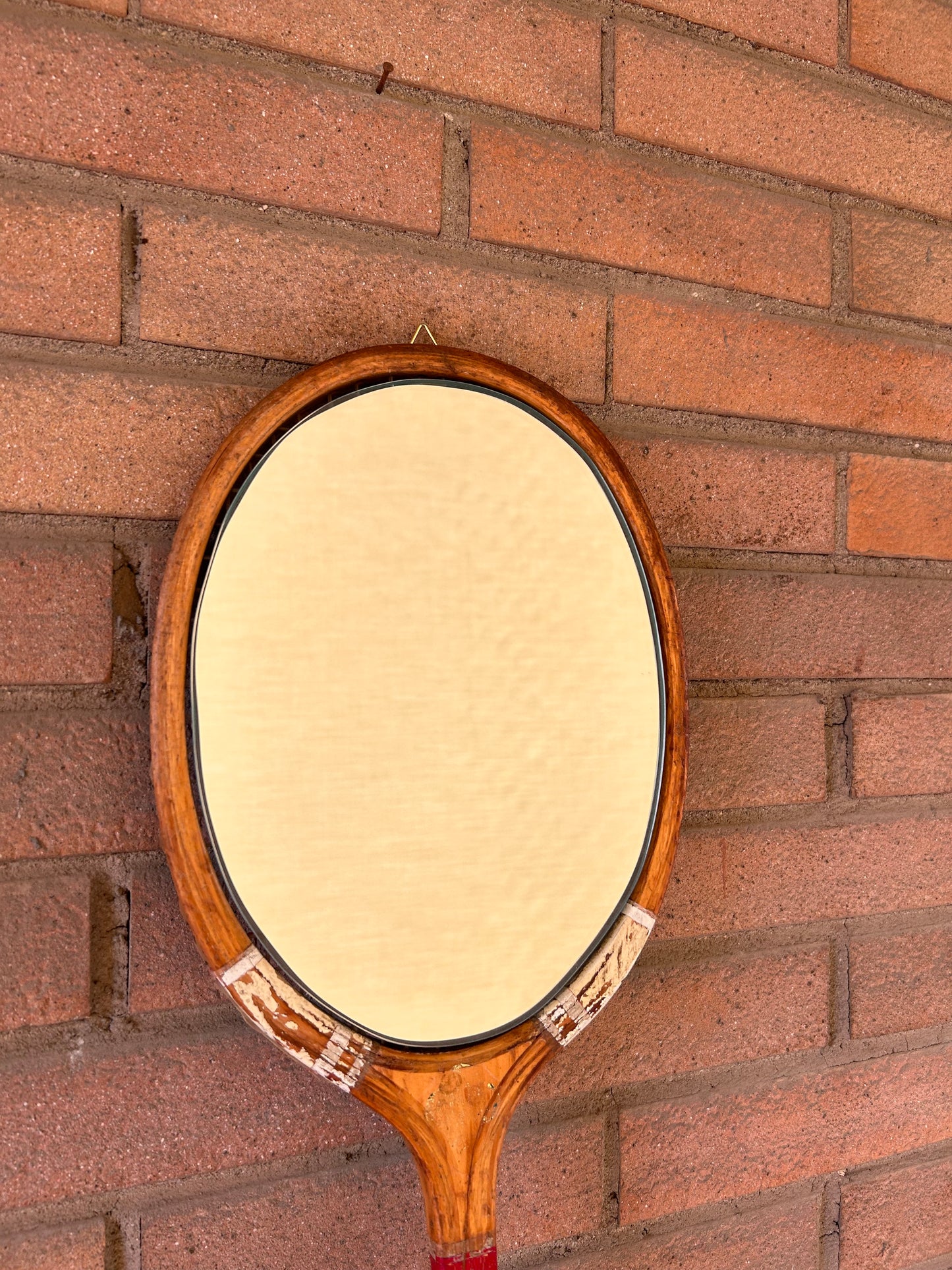 Racchetta da Tennis Vintage in Legno con Specchio- Vintage Mirror wood Racket