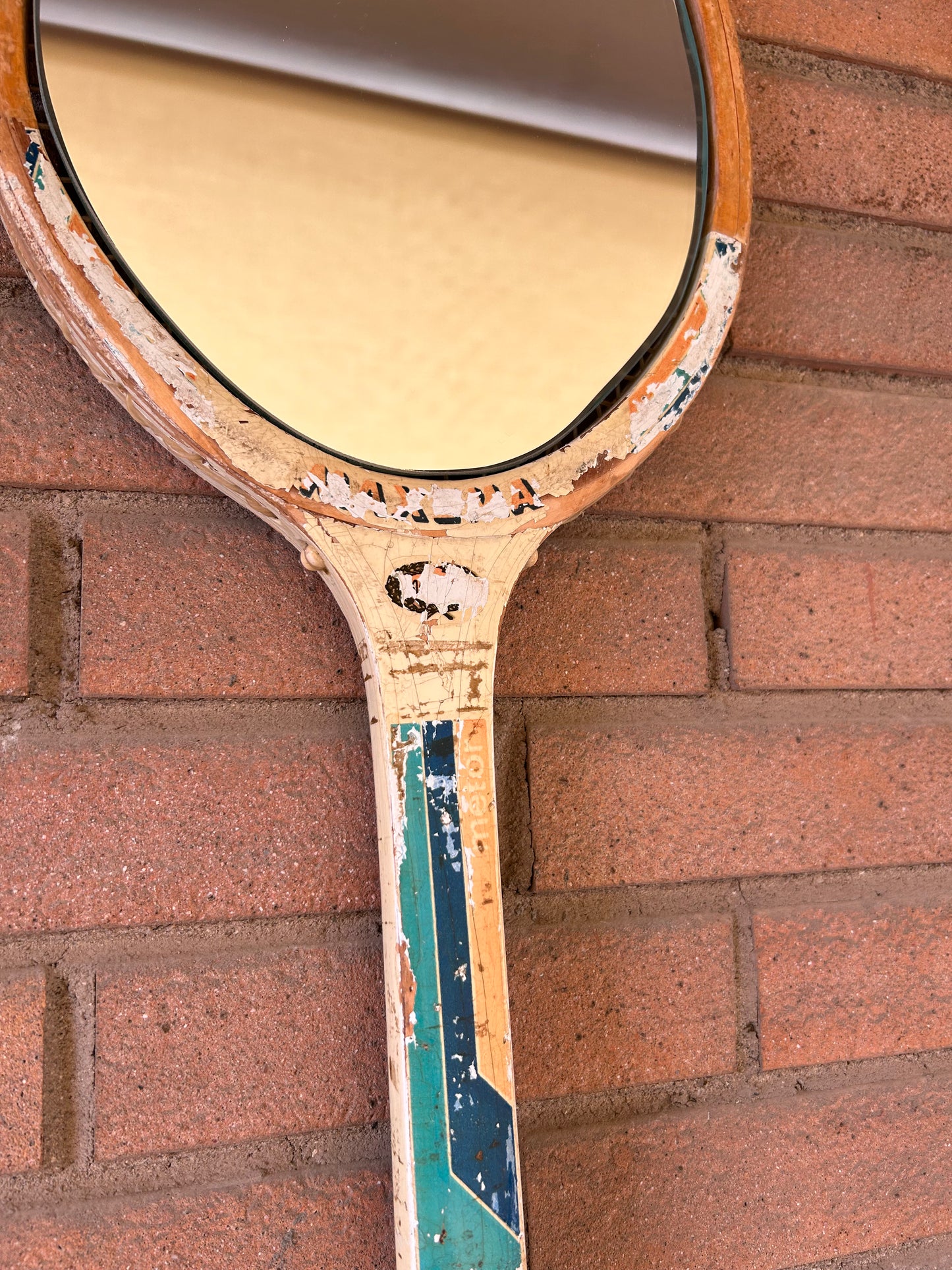 Racchetta da Tennis Vintage Maxima in Legno con Specchio- Vintage Mirror wood Racket