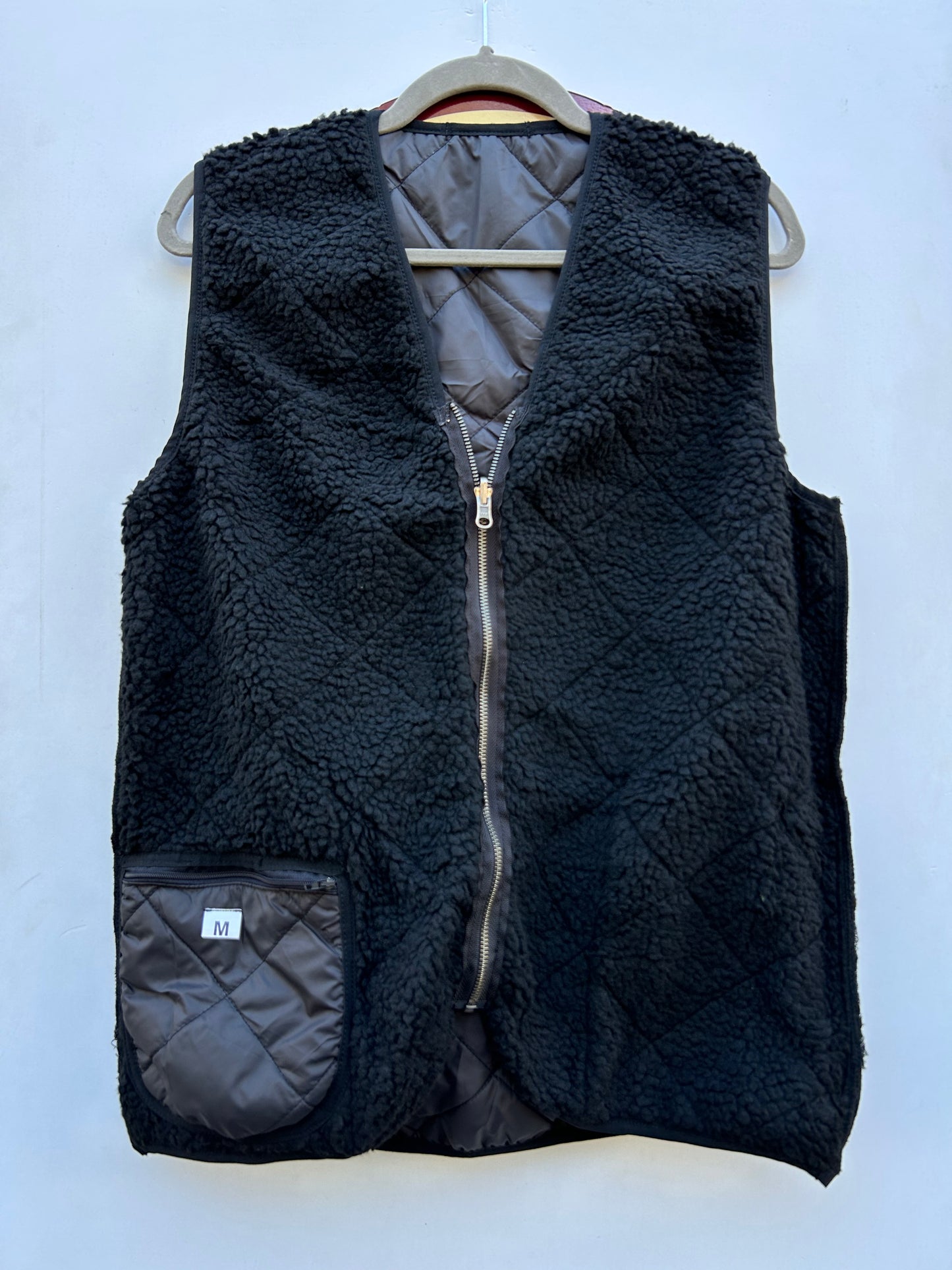 Gilet Imbottitura nuova Nera con zip compatibile per Barbour