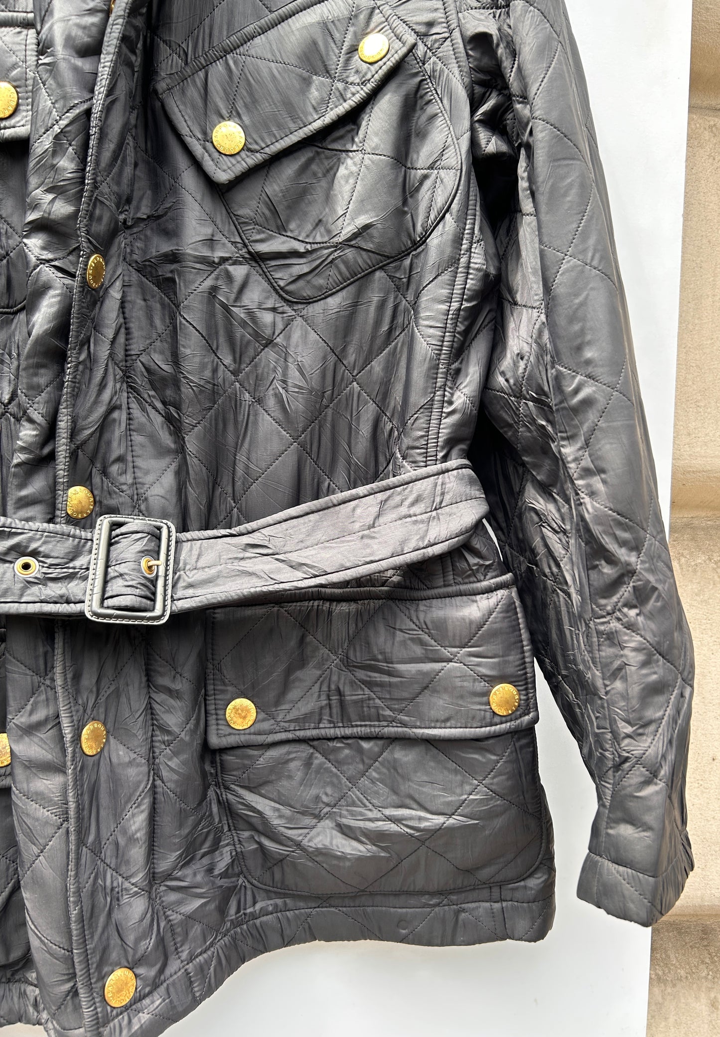 Barbour Giacca nera Uomo Polarquilt Medium Man Black Quilt Jacket Size M