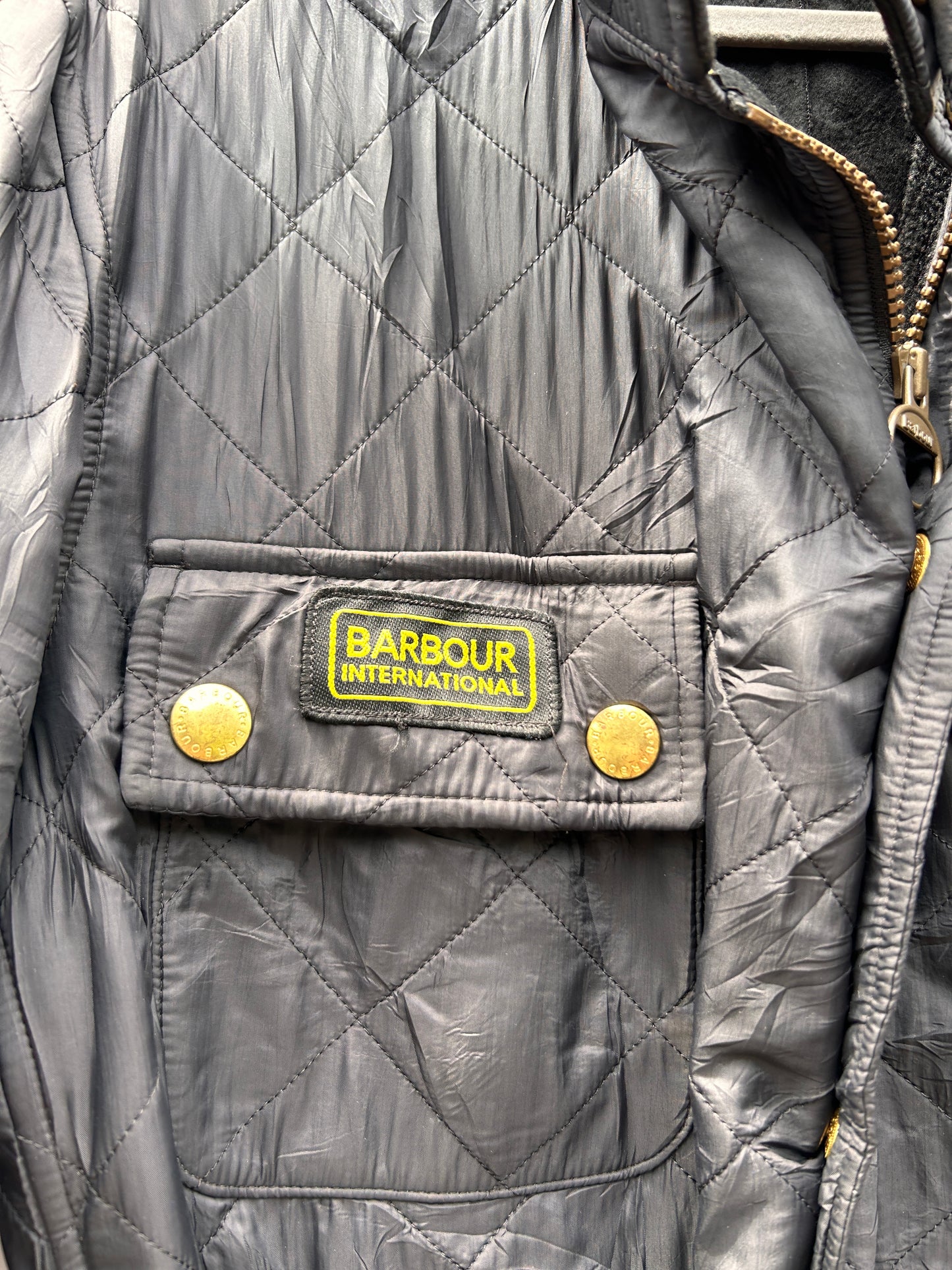 Barbour Giacca nera Uomo Polarquilt Medium Man Black Quilt Jacket Size M