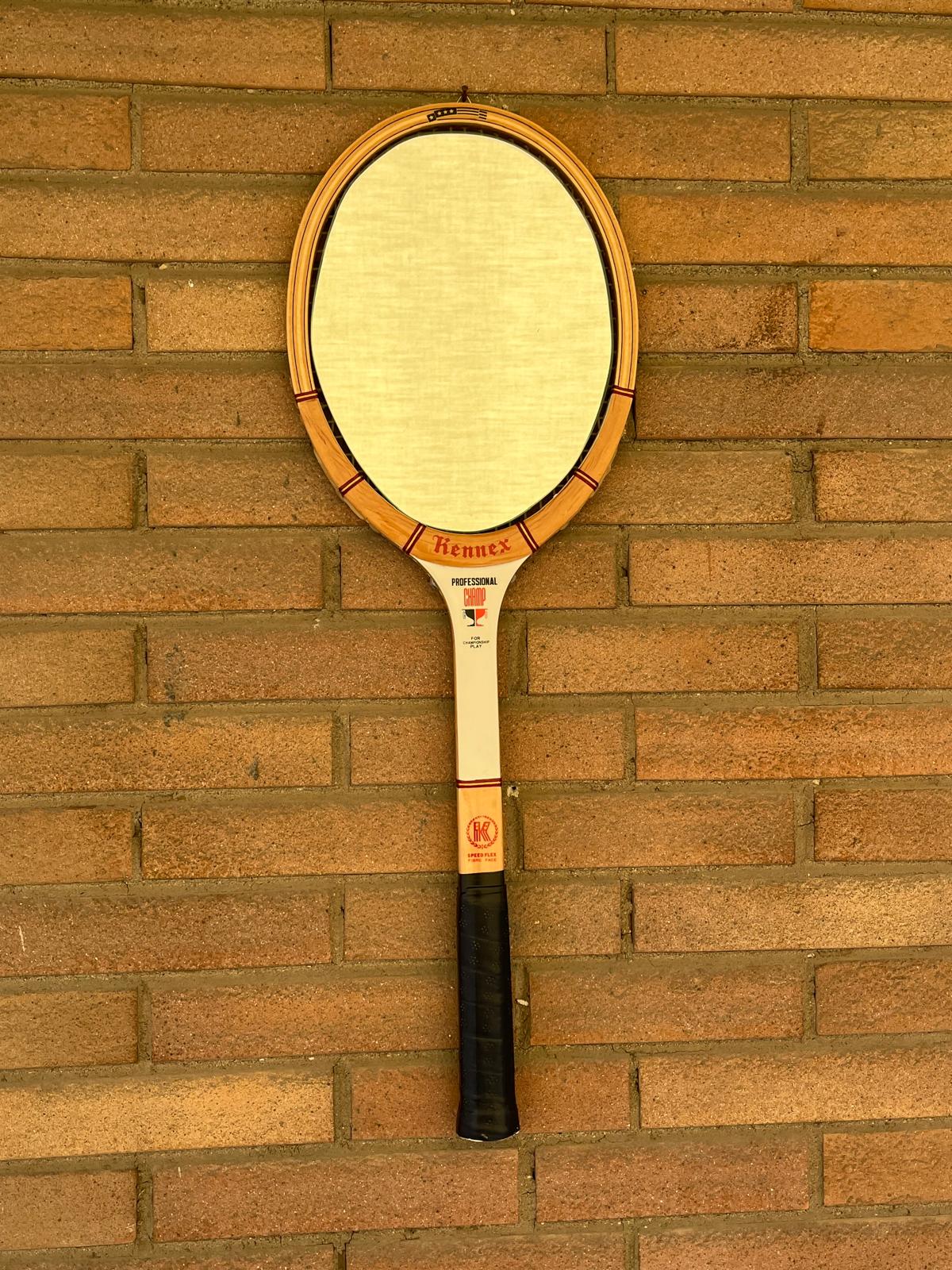 Racchetta Vintage in Legno Kennex con Specchio- Vintage Mirror tennis wood Racket