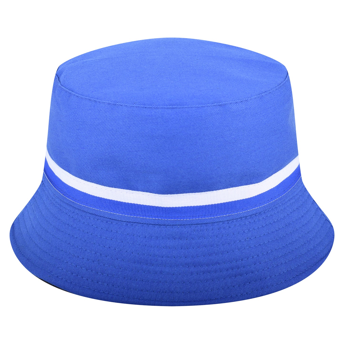 Cappello alla pescatora inglese in cotone di colore blu con banda bianca - Shop In London
