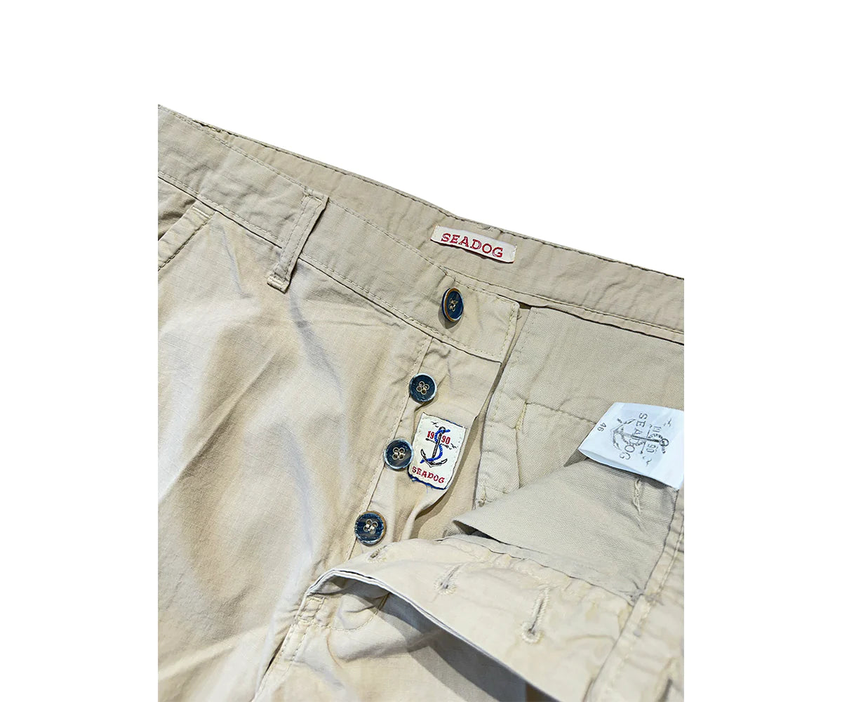 Cargo Short in cotone beige by Seadog 1990